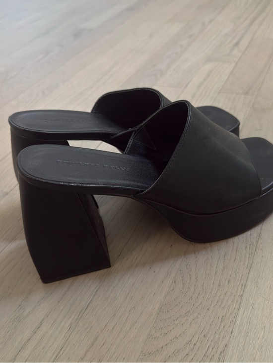Princess Polly Shoes - Princess Polly Black Platform Chunky Heel Mules Slip On Sandals Women's Shoes